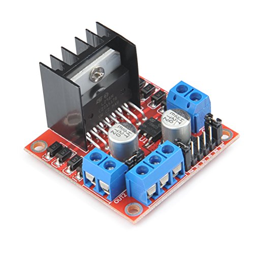 TIMESETL 5 Piezas Puente H Doble L298N Controlador del Motor Placa Motor módulo de accionamiento del Motor Placa controladora del Controlador para Arduino, Accesorio de Receptores de Tráfico TMC