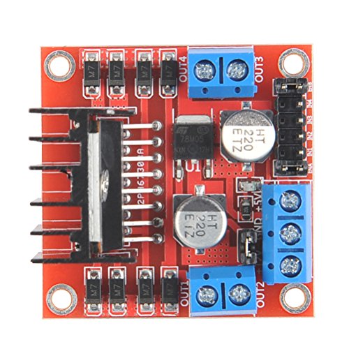 TIMESETL 5 Piezas Puente H Doble L298N Controlador del Motor Placa Motor módulo de accionamiento del Motor Placa controladora del Controlador para Arduino, Accesorio de Receptores de Tráfico TMC