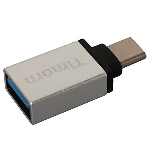 Timorn alta -Velocidad de aluminio tipo C 3.1 a USB 3.0 adaptador convertidor Mujer con OTG y de transferencia de datos para Apple de 12 pulgadas MacBook Retina, Google Chromebook Pixel, ZUK Z1, Mi 4C, Nokia N1, Google Nexus5x Nexus6P, Microsoft Lumia950 