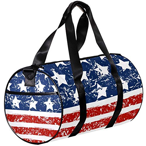 TIZORAX - Bolsa de deporte para mujer y hombre, 4 de julio de EE. UU., para el día de la independencia, gimnasio, bolsa de viaje para el fin de semana, para viaje nocturno, equipaje al aire libre