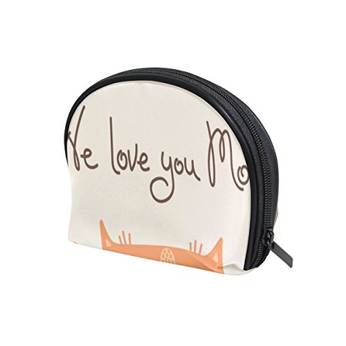 TIZORAX We Love You Mom Cats Bolsa de cosméticos de viaje práctico organizador de bolsas de maquillaje para mujeres y niñas