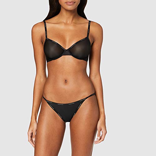 Tommy Hilfiger Bikini String Tanga, Negro (Black 001), 36 (Talla del Fabricante: Small) para Mujer