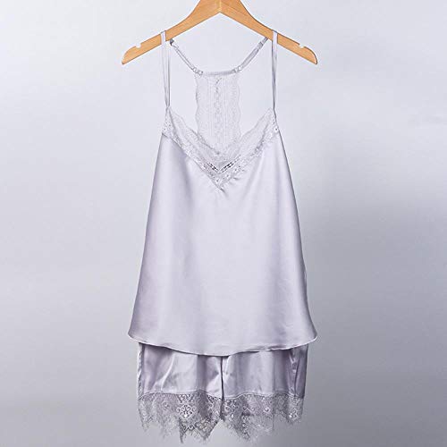 TONGTONG Camisa de Mangas Noche Transparente de la Calidad de Las Mujeres Ropa de Dormir Adulto Contiene Pijamas Atractivos de la Ropa Interior Tres acciones,K,L