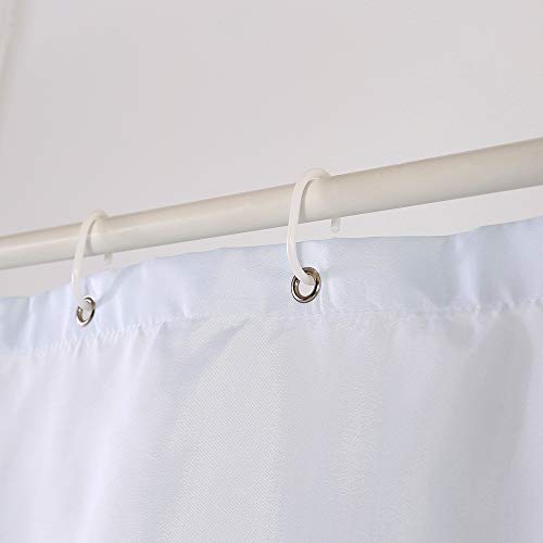 Topmail Cortinas de Ducha en Poliéster Impermeable Antimoho con 12 Ganchos, Cortina para Baño Bañera Diente de León Azul Blanco 180x180cm