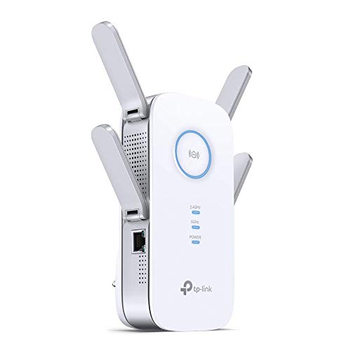 TP-Link RE650 AC2600 - Repetidor de red Wifi extensor amplificador de cobertura(Puerto Ethernet Gigabit, doble banda: 800Mbps, 2.4GHz + 1733Mbps, 5GHz, 4 antenas)