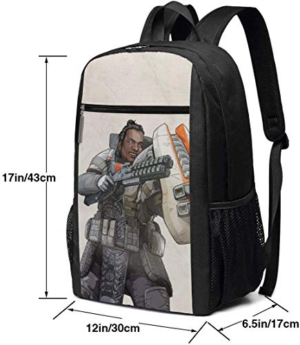 TTmom Mochilas Tipo Casual,Bolsa de Viaje Apex Legends Gibraltar 2 Backpack Laptop Backpack School Bag Travel Backpack 17 Inch