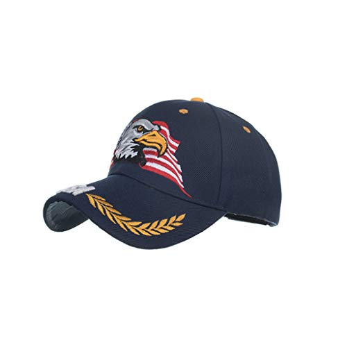 TWIFER Gorras Beisbol Gorra de béisbol Hombre Mujer Estilo Polo Clásico Deportivo, Liso Sombrero para el Sol, Gorra de béisbol Ajustable de Patrón de águila, Suave y Transpirable Suave para