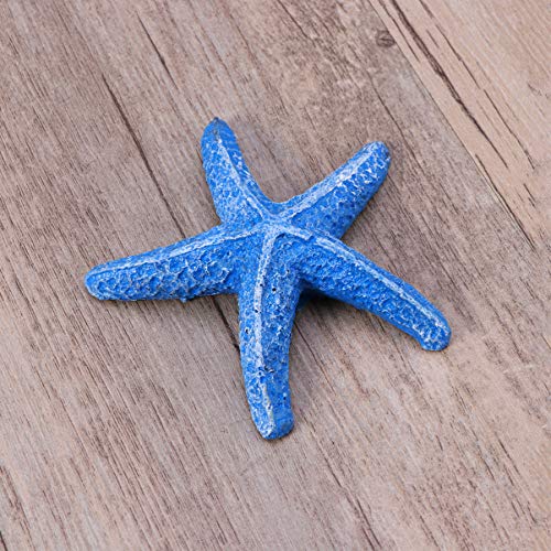 UEETEK 1 Piezas Estrella de mar Estrella de mar de Resina Artificial de Acuario para la decoración del Tanque de Peces de Acuario (Azul)