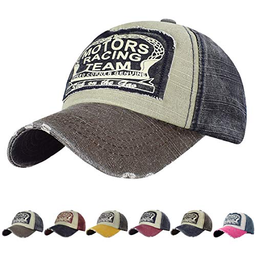 UMIPUBO Gorras Beisbol Deportes Unisex Adjustable al Aire Libre Cap clásico algodón Sombrero Motocicleta Gorras de béisbol (Café)