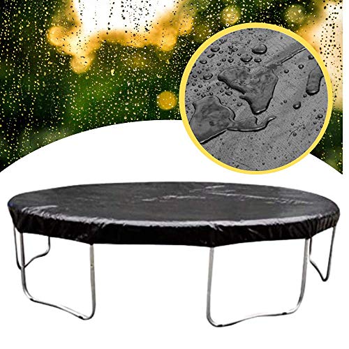 Upper Bounce Funda Protectora para Cama Elástica 305 cm Cubierta de Protección Impermeable para Trampolín Redondo para una Protección del 100% contra los Rayos UV el Viento y la Lluvia Negro