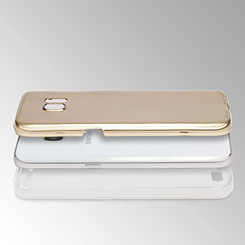 Urcover® Sony Xperia M4 Aqua | Funda Carcasa 360 Grados Ultra Slim Metálico | TPU en Oro | Case Cover Protección Completa Smartphone Móvil Accesorio