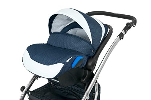 V-LUX4 Kids cochecito Juego Bañera Sport – Asiento de bebé para bolso cambiador Colchón Buggy accesorio opcional 3 in1 VIP Luxus fabricado en la ue Alicante azul Weiss-Marine Talla:3in1 Set