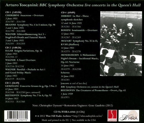 Various : Toscanini at the Queen's Hall: June 1935 concerts