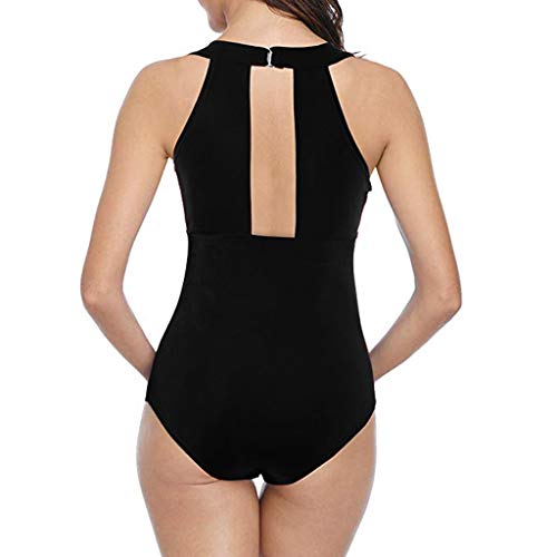 VECDY Bikini Premama Verano, 2019 Elegante Bañadores De Mujer Tallas Grandes Braga Alta Mujer Maternidad Embarazada Tankinis Bikinis Sólido Traje De Baño Una Pieza Ropa De Playa （Negro，XL）