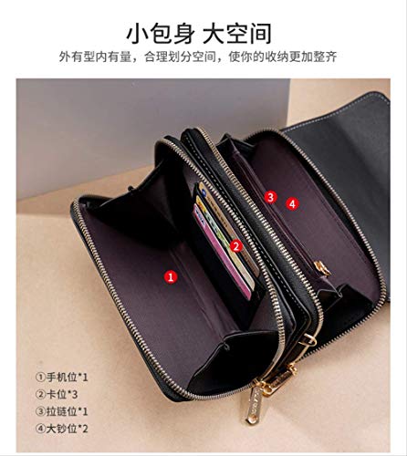 Versión Coreana Del Bolso Para Teléfono Móvil De Un Solo Hombro Para Mujer De Color Sólido, Bolso Diagonal De Dama De Moda Retro, Monedero De Hombro De Sección Transversal, Bolso Para Mujer Con Múltip