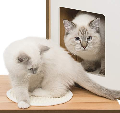 VESPER Mueble Rascador para Gatos V-Doble, Color Blanco