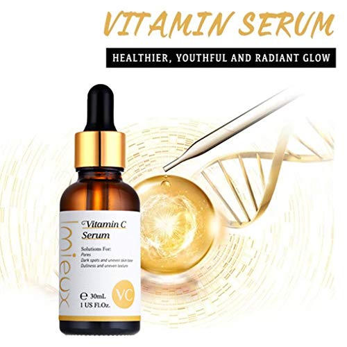 WARMWORD Serum Facial Vitamina C y Acido Hialuronico | Anti Edad, Anti Arrugas, Anti Manchas | Suero Hidratante, No graso, Tonifica y Reafirma | Natural para una Piel Sana y Joven