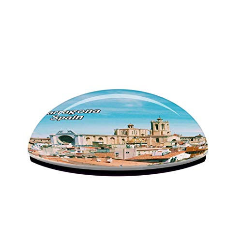 Weekino Catedral de España, Tarragona Imán de Nevera 3D de Cristal de la Ciudad de Viaje Recuerdo Colección de Regalo Fuerte Etiqueta Engomada refrigerador