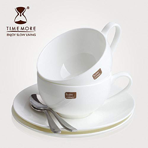 wknbb Juego De Tazas De Café De Porcelana De Hueso Chino Elegante Taza De Té Porcelana Blanca Tazas De Café De Cerámica Blanca Juego De Tazas De Té Blanco Liso Hh50Bd-2_Cup_Saucer