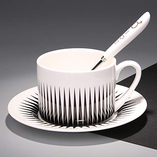 wknbb Nórdico Blanco Geométrico Bone China Cup Juego De Taza Y Plato De Café Tazas De Té Japanese Teacups Bone China Saucer Set 2020 Nuevo Ii50Byd-Style2