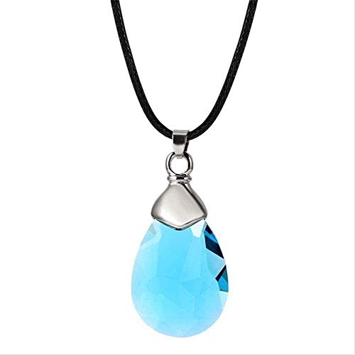 WLHLFL Collar Hot Rope Chain Anime Sao Sword Art Online Collar de Metal Yui s Heart Blue Crystal Colgante Cosplay Accesorios Joyería Regalo para Mujeres Hombres Regalo