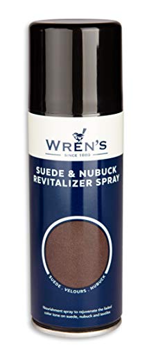 Wren's Spray Renovador Ante Terciopelo, Spray Nutritivo para Botas Zapatos para Rejuvenecer el Color Descolorido en Ante, Nobuck, Zapatos Textiles, Botas, Bolsos, 200 ml, (139 - Marrón Claro)