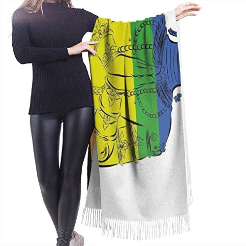 XCNGG Bufanda con flecos de cachemira de imitación chal bufanda larga de moda Women Scarves River Borealis Earth Beauty Image Cashmere-like Shawl Stole Scarf