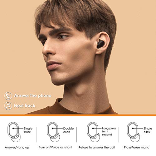 Xiaomi Redmi Airdots 2 Auriculares Bluetooth, Wireless Earbuds,Auriculares inalámbricos Bluetooth 5.0 Auriculares Bluetooth Anti-transpiración IPX4 Estéreo Genuino con Auriculares con micrófono