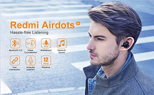 Xiaomi Redmi Airdots 2 Auriculares Bluetooth, Wireless Earbuds,Auriculares inalámbricos Bluetooth 5.0 Auriculares Bluetooth Anti-transpiración IPX4 Estéreo Genuino con Auriculares con micrófono