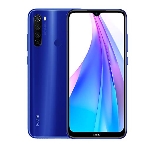 Xiaomi Redmi Note 8T Teléfono 3GB RAM + 32GB ROM, Pantalla Completa de 6.3", con NFC, procesador Snapdragon 665 Octa-Core, 13MP Frontal y 48MP AI Cuatro cámaras traseras Versión móvil Global (Azul)