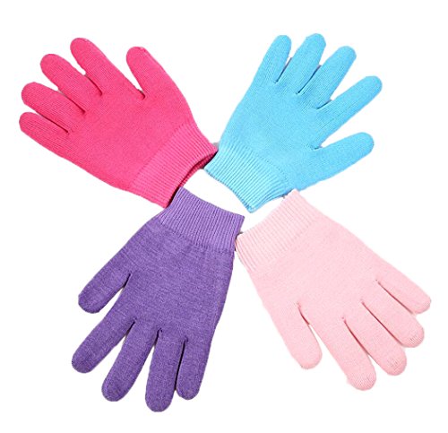 Xiaoyu gel spa guantes suavizar la piel hidratante tratamiento mano máscara guantes de cuidado - rosa roja