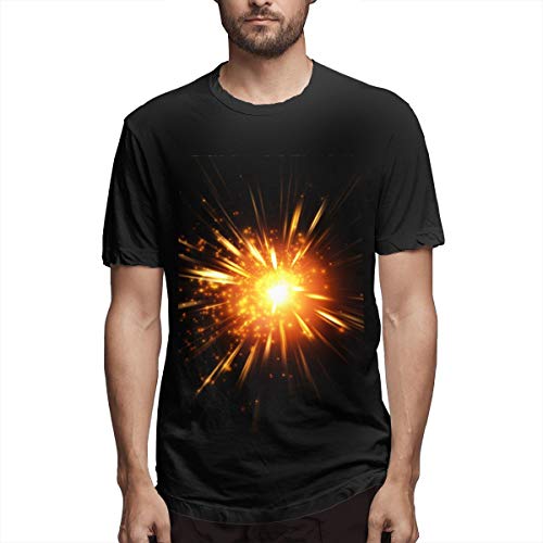 xinfub Camisa Descargar Light Explosion Glare Adcfecb () Camiseta Casual de algodón para Hombre