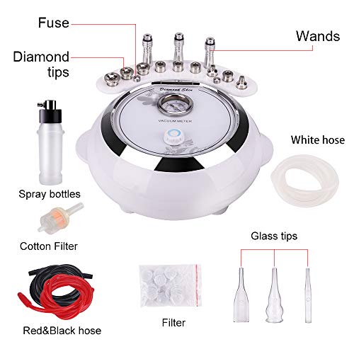 Yofuly Upgrade versión 3 en 1 Diamond Microdermabrasion Machine, Professional Home Use Facial Beauty Salon Equipment Big Suction Power (3 en 1)