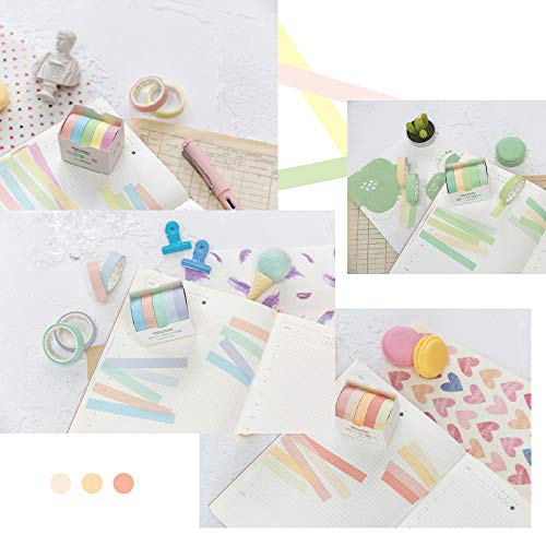 Yubbaex Washi Tape Set cinta adhesiva decorativa Washi Glitter Adhesivo de Cinta Decorativa para DIY Crafts Scrapbooking (Natural Color 30 Rollos)