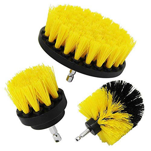 YUEMING 3 Piezas Drillbrush ,2" 3.5" 4" Cepillos para el Taladro, Depurador del Cepillo de Limpieza,para Limpiar Baño, Piso, Azulejo, Esquinas, Cocina, Lechada