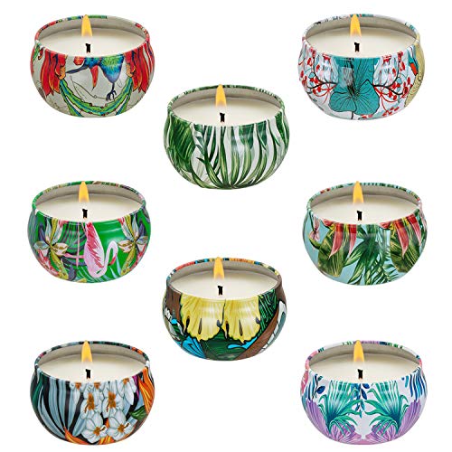 Yuning 8 Velas Juego de Regalo de Velas Perfumadas, 100% Cera de Soja Natural, Vela Aromaticas, Relajación y Alivio de Estrés, Muy Adecuado cumpleaños, Bodas y Navidad