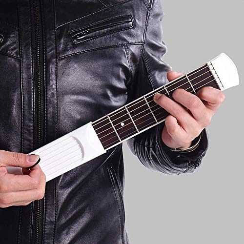 Yuzhonghua De bolsillo de madera entrenador de acordes de guitarra, herramienta práctica portátil, duradero ayudas bellos y elegantes de la guitarra, principiantes memoria del dispositivo de ejercicio