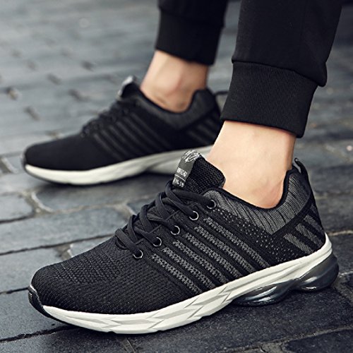 Zapatillas Running para Hombre Aire Libre y Deporte Transpirables Casual Zapatos Gimnasio Correr Sneakers Gris 39