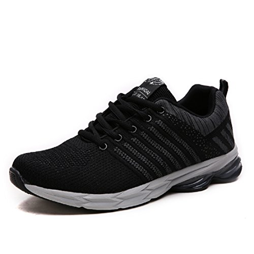 Zapatillas Running para Hombre Aire Libre y Deporte Transpirables Casual Zapatos Gimnasio Correr Sneakers Gris 39