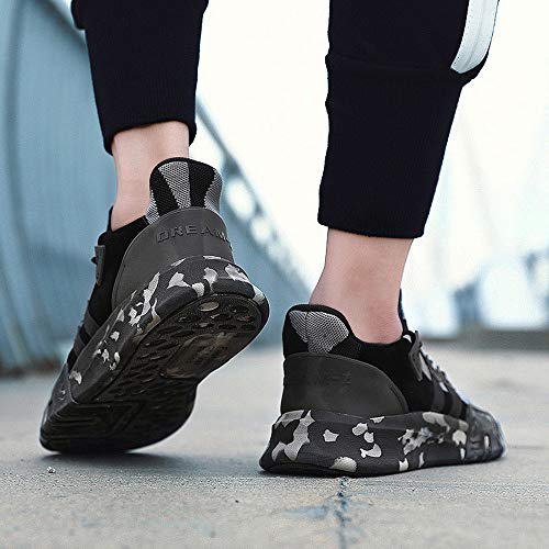 Zapatillas Running para Hombre Aire Libre y Deporte Transpirables Ligeras Zapatos Gimnasio Correr Malla Sneakers Casual Comodas Deportivas Zapatos competitivos Blanco riou