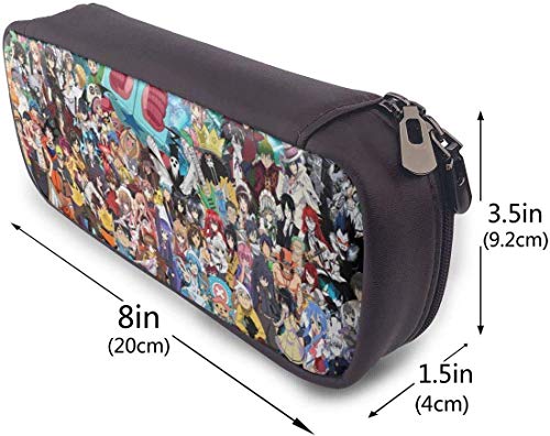 zhengchunleiX Japanese Anime Leather cartuchera Pen Bag for Girls Boys Kids Adult Pencil Pouch Stationery Storage Bags for School Office