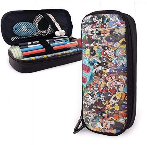 zhengchunleiX Japanese Anime Leather cartuchera Pen Bag for Girls Boys Kids Adult Pencil Pouch Stationery Storage Bags for School Office