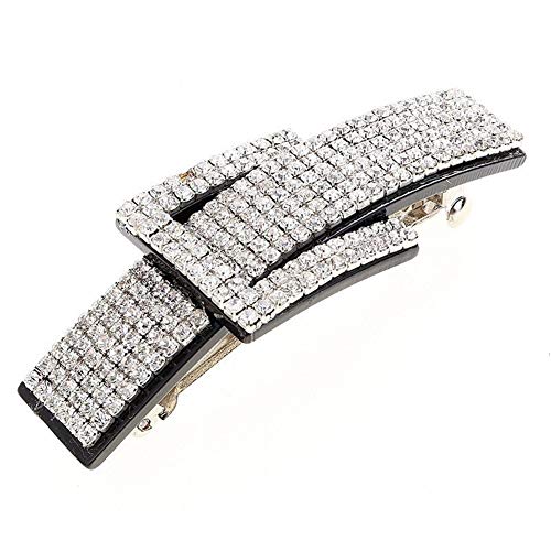 ZHOUCONGYING Accesorios para el Cabello Rhinestone De La Pinza De Pelo Cristalina Pasador De Pelo De La Horquilla Francesa Pasador De Pelo Automático For El Accesorio del Pelo