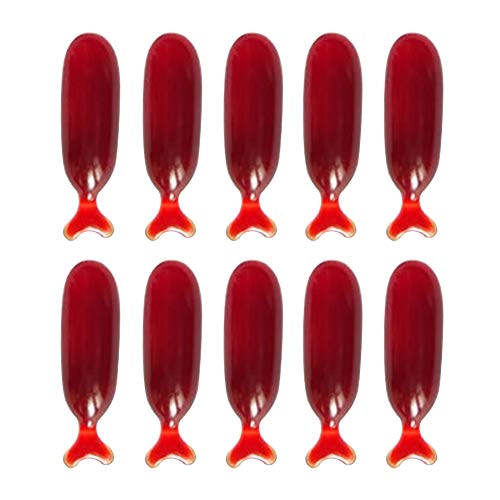 ZSooner Cápsula Sangre Falsa 10 Piezas Maquillaje Prop Juguete Divertido Broma Píldoras Hematemesis Zombie Fiesta Halloween Película Broma Comestible Accesorios portátiles