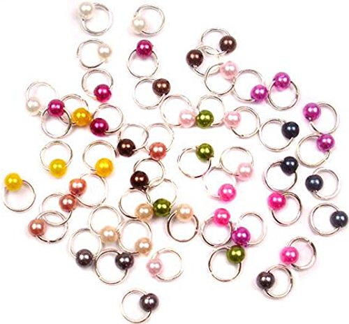 1 gran Straßrad con 120 pc de plata armedangels/piercings: Perla Redondo con pequeño (12 coloures 10 pcs)