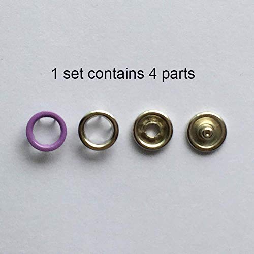 100set 9.5mm Metal Prong Snap Buttons Abrazaderas Prensa Remaches Poppers Deslizadores para niños Hebilla Para el cuidado de la piel Studs Snap Fasteners, mezclar 10 colores, 9.5mm 100set