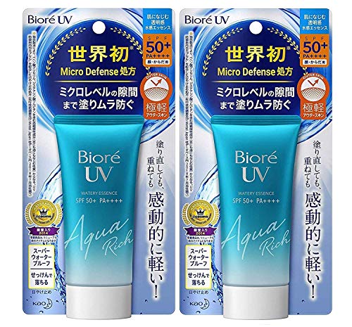 (2017ver) - 2017ver. Biore Sarasara UV Aqua Rich Watery Essence Sunscreen SPF50+ PA+++ 50g (Pack of 2)