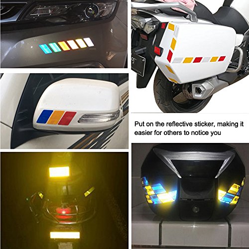 20x Alta Intensidad Pegatina Cinta Reflectante Autoadhesivo para Camión de la Motocicleta del Barco de la Bici del Casco del Remolque del Coche Forma de Diamante Azul