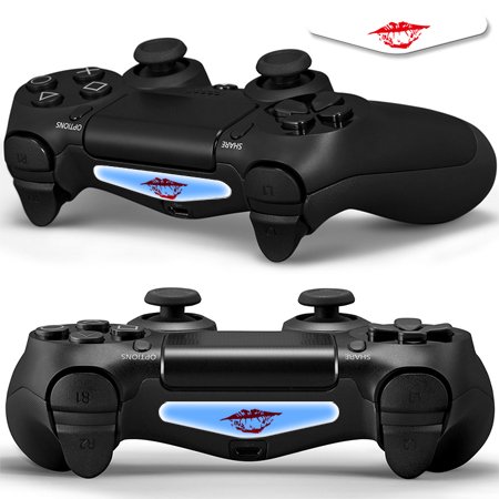 2x LED Sticker 2x Thumb Grips für PlayStation 4 Controller Light Bar Decal Skin Sticker – Kiss Lippen