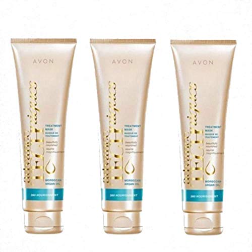 3 x Avon Mascarilla Capilar Nutrición 360 Aceite de Argán de Marruecos 150ml